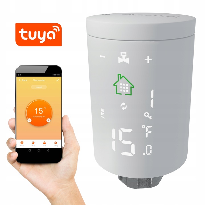 Głowica Termostatyczna Grzejnika Termostat Sterownik SMART Zigbee 3.0 Tuya