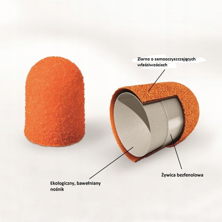 LUKAS PODO Kapturek ścierny 10mm/80 - 10szt