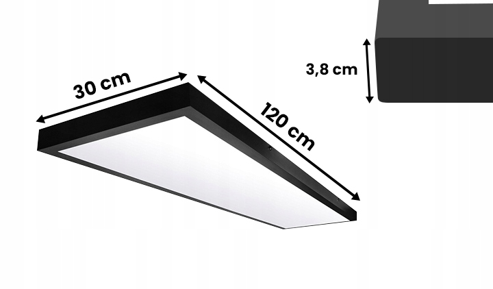Panel LED Sufitowy NATYNKOWY 120 x 30cm Plafon 60W