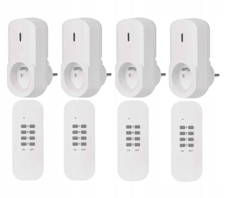 4x GNIAZDO GNIAZDKA BEZPRZEWODOWE NA PILOTA ZDALNIE STEROWANE + 4x