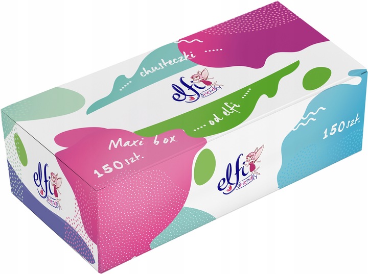Chusteczki higieniczne ELFI Friendly 2W 150szt. MAXI BOX x15