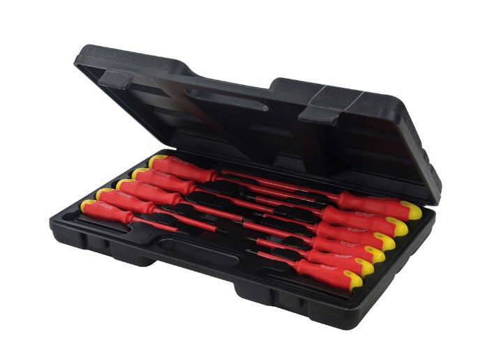 WKRĘTAKI ŚRUBOKRĘTY IZOLOWANE DLA ELEKTRYKA + PRÓBNIK NAPIĘCIA