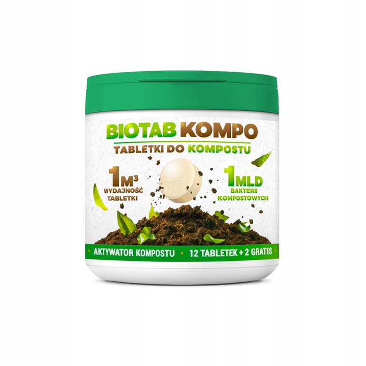 BioTab KOMPO tabletki do kompostowania aktywator kompostu na 14 m3