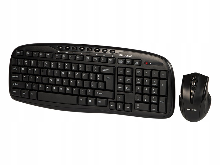 ZESTAW BIUROWY GAMINGOWY KLAWIATURA MYSZKA BEZPRZEWODOWA USB CICHA ADAPTER