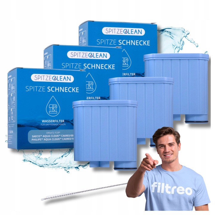 3x filtr wody zamiennik do ekspresu philips saeco + szczoteczka