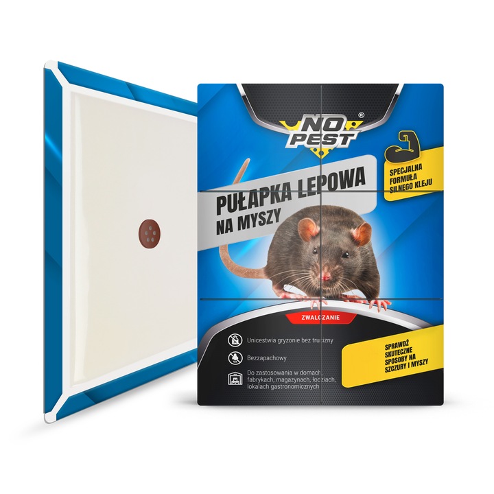 PUŁAPKA LEPOWA LEP MYSZOŁAPKA NA MYSZY SZCZURY I GRYZONIE NO PEST Z