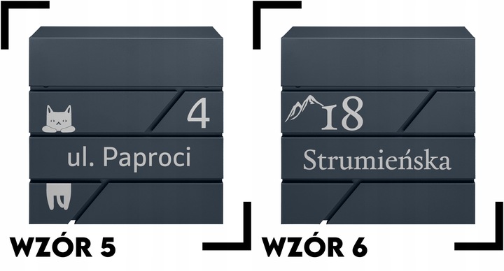 SKRZYNKA POCZTOWA NA LISTY POCZTĘ ANTRACYT NOWOCZESNA +WZÓR NAPIS Z ADRESEM