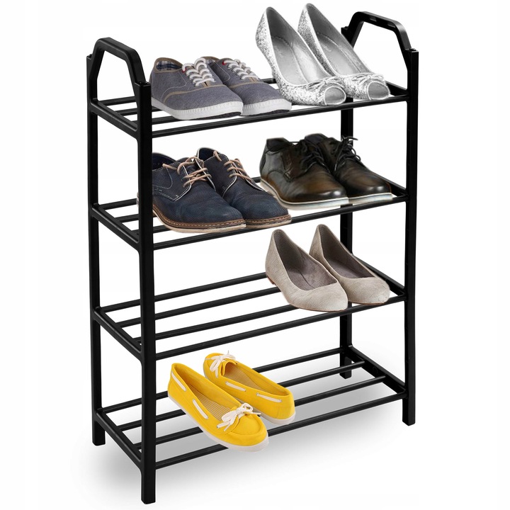SZAFKA NA BUTY OBUWIE PÓŁKA REGAŁ STOJAK LOFTOWY DO PRZEDPOKOJU CZARNY