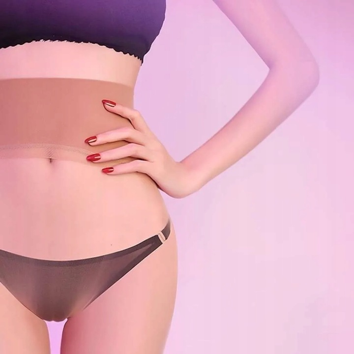 Rajstopy Bezszwowe Bezmajtkowe z Cieliste Beżowe 360° 8 den