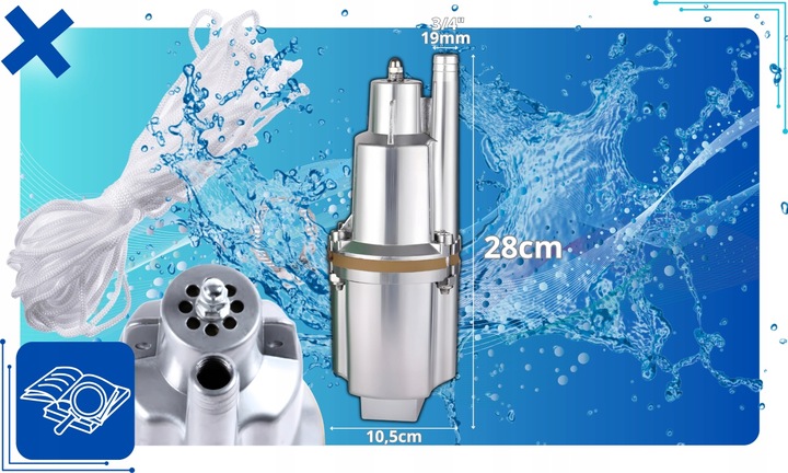 POMPA DO WODY CZYSTEJ I BRUDNEJ STUDNI ZANURZENIOWA GŁĘBINOWA RUSKA