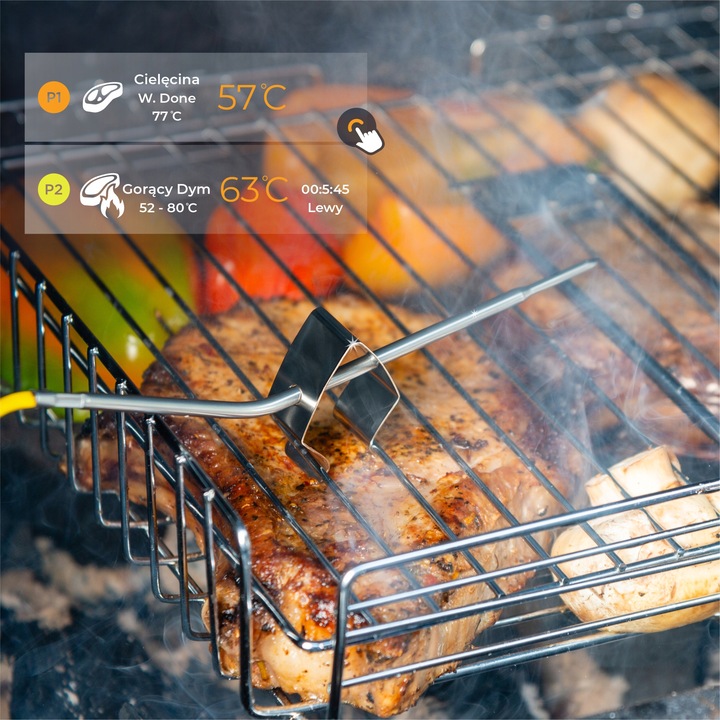 Deiss PRO Termometr kuchenny cyfrowy do mięsa, grilla, 2 sondy, bluetooth