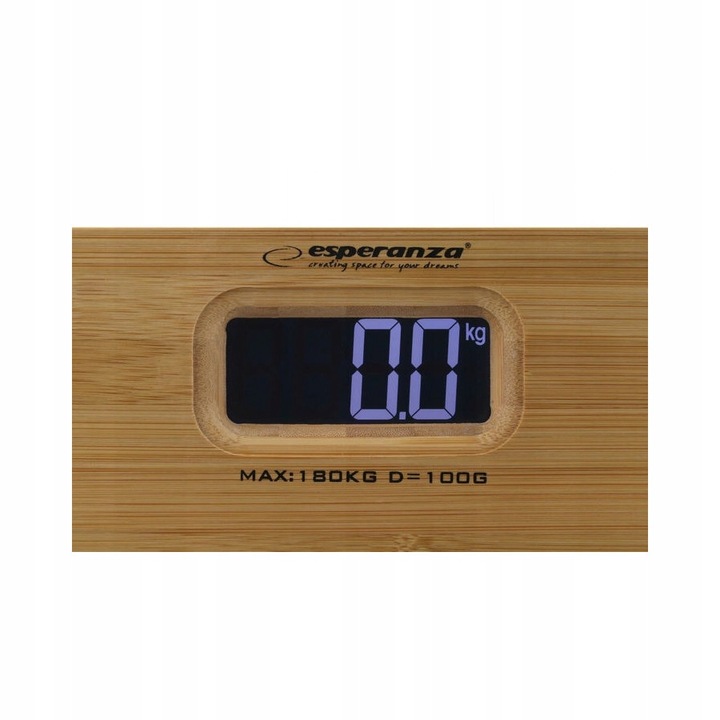 WAGA BAMBUSOWA ELEKTRONICZNA ŁAZIENKOWA do 180 kg LCD CYFROWA CZUJNIKI