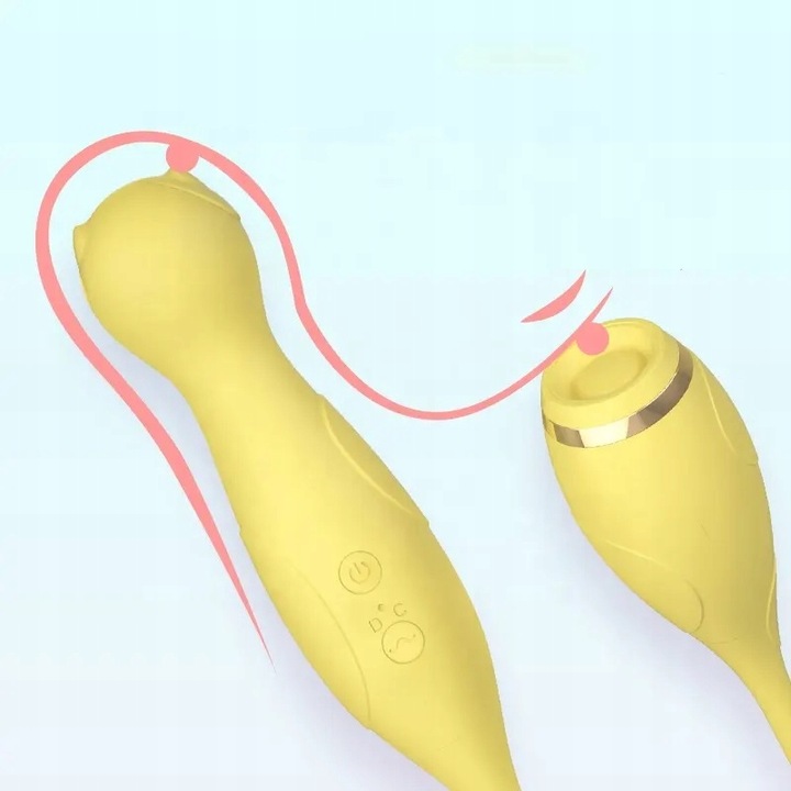 JAJECZKO WIBRUJĄCE ZE STYMULATOREM ŁECHTACZKI