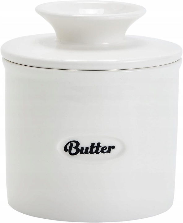 Ceramiczna maselnica, francuska maselniczka z pokrywk?, pojemnik na