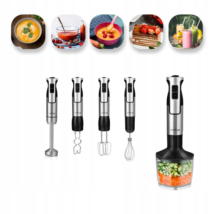 MOCNY BLENDER RĘCZNY WIELOFUNKCYJNY MIKSER NAJMOCNIEJSZY SILNIK OSTRZE