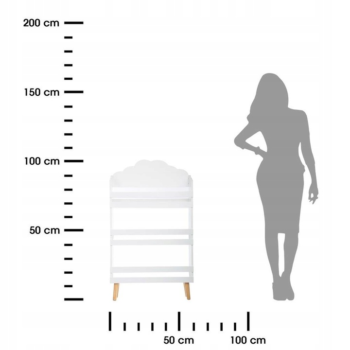 Regał do pokoju dziecięcego dla dzieci dziecka biały 3 półki NA ZABAWKI