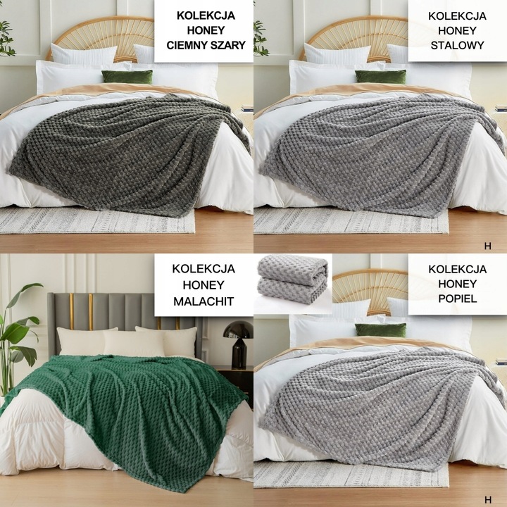 GRUBY KOC WYTŁACZANY NARZUTA NA ŁÓŻKO KANAPĘ 160x200 NA NAROŻNIK MIĘKKI