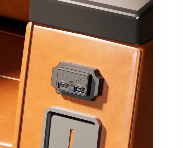 Gniazdo samochodowe montażowe 12V 24V USB PD3.0 QC3.0 IP55 LED ON OFF Dotyk