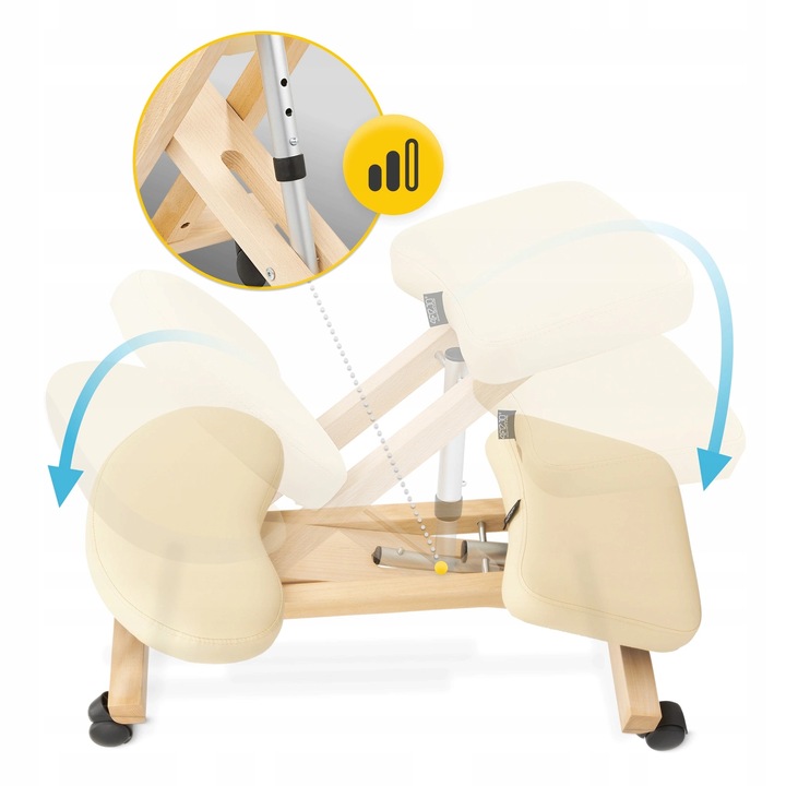 KLĘKOSIAD KLĘCZNIK KRZESŁO ERGONOMICZNE REGULOWANA WYSOKOŚĆ DO PRACY