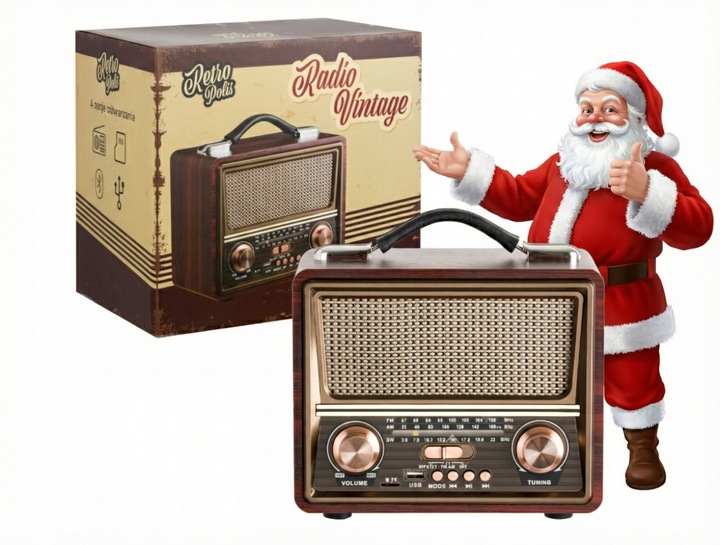 Radio sieciowo-bateryjne AM, FM, SW Retropolis Seattle