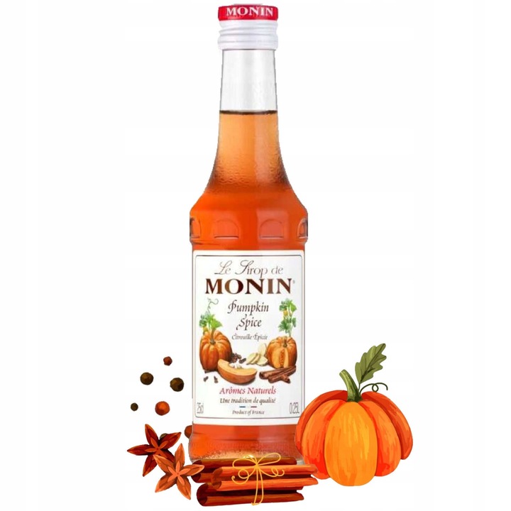 Syrop smakowy do kawy koktajli - MONIN PUMPKIN SPICE-korzenno-dyniowy 250ml