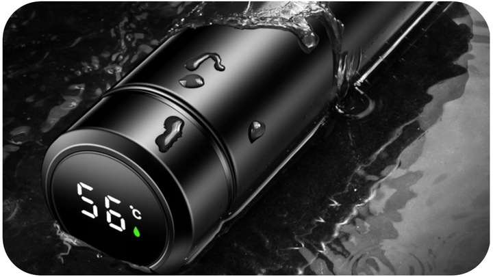 TERMOS KUBEK TERMICZNY BIDON NA KAWĘ HERBATĘ LED 500ML DUŻY SZCZELNY SMART