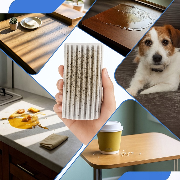 MAGICZNE GĄBKI do Kurzu Luster Szkła Naczyń Mebli Damp Usuwa Brud 4