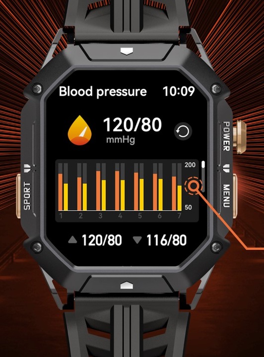 CUBOT X1 AMOLED SMARTWATCH ZEGAREK BAROMETR PULS ROZMOWY TEL 100 DNI