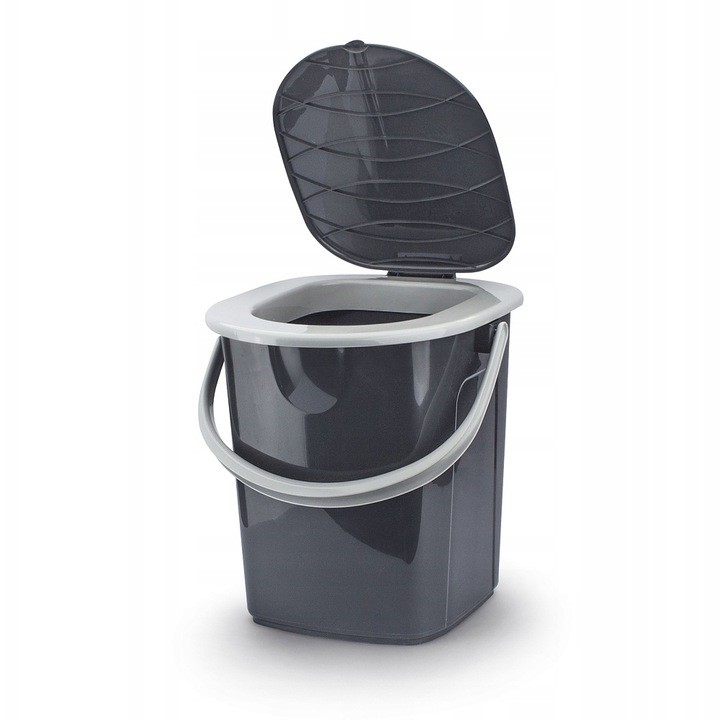 TOALETA PRZENOŚNA TURYSTYCZNA WC 22L WIADRO KIBEL Z DESKĄ i UCHWYTEM BRANQ