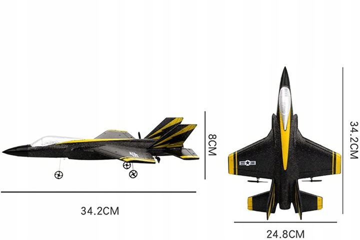 Samolot Zdalnie Sterowany Latający F35 Odrzutowiec RC JET Duży Zasięg Pilot