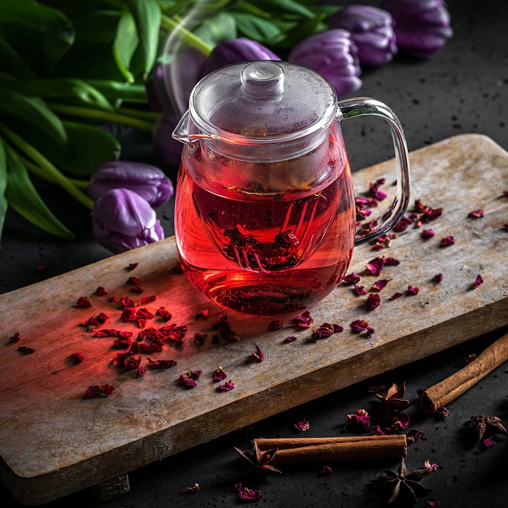 DZBANEK SZKLANY DO HERBATY 600ml ZAPARZACZ ZIÓŁ WKŁAD Z ZAPARZACZEM