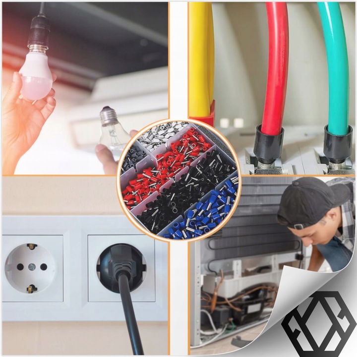 ZACISKARKA PRASKA DO KONEKTORÓW KOŃCÓWEK KABLI TULEJEK 0.25-10mm²