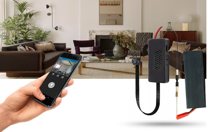 MINI KAMERA SZPIEGOWSKA UKRYTA WIFI DETEKCJA RUCH PODGLĄD ZDALNY NA