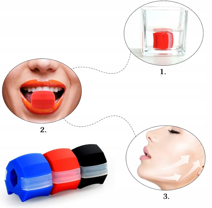 3X PRZYRZĄD DO ĆWICZEŃ ŻUCHWY I SZCZĘKI MODELOWANIE TWARZY JAWLINE