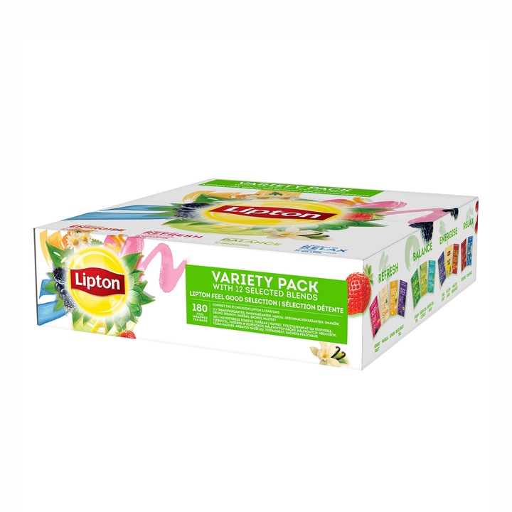 Herbata LIPTON Variety Pack, zielona ekspresowa zestaw, 180 kopert