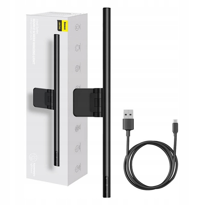 Baseus ergonomiczna dotykowa regulowana lampka wisząca LED na monitor USB-C