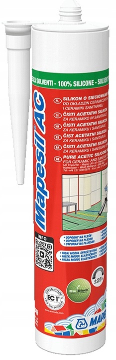 Silikon MAPEI Mapesil AC 999 bezbarwny sanitarny