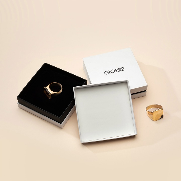 SREBRNY KWADRATOWY SYGNET MĘSKI