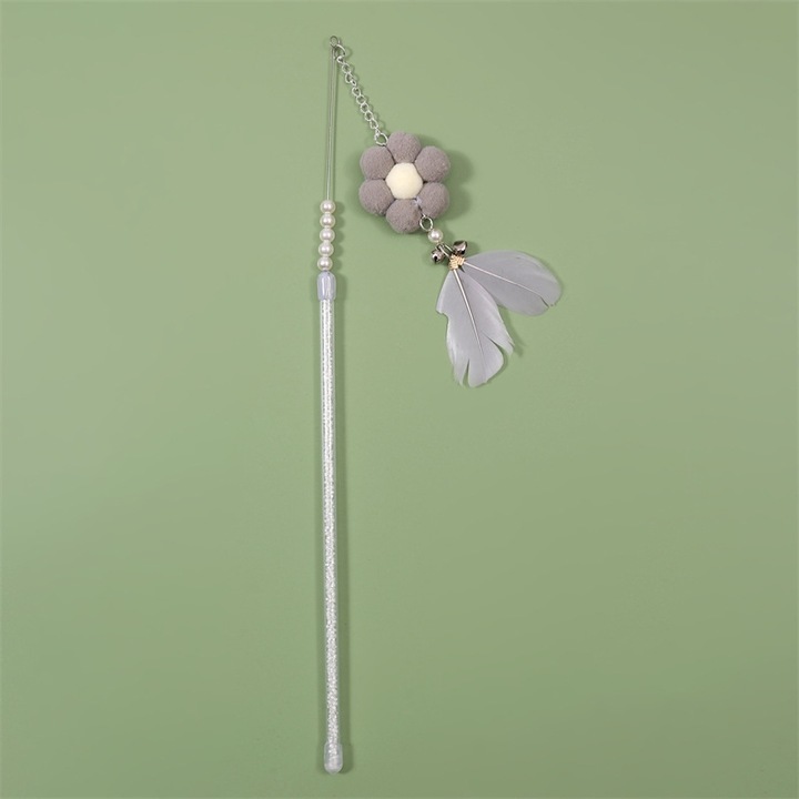 ZABAWKA DLA KOTA WĘDKA Z MASKOTKĄ 12 SZARA