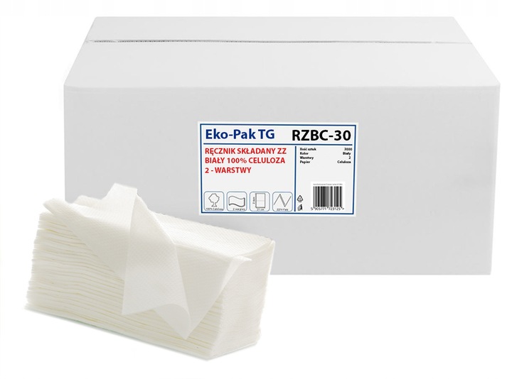 Ręcznik Papierowy ZZ BIAŁY GRUBY CELULOZA 2w A20 M