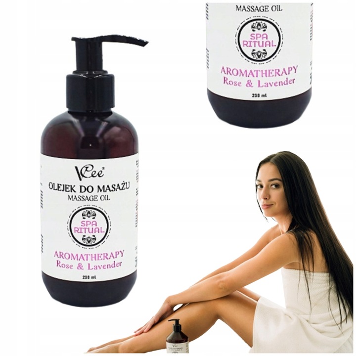 OLEJEK DO MASAŻU VCEE NATURALNY ROSE&LAVENDER 200 ML PRO