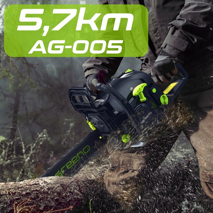 PIŁA SPALINOWA PILARKA ŁAŃCUCHOWA 5,7km 2x łańcuch prowadnica 2x Olej