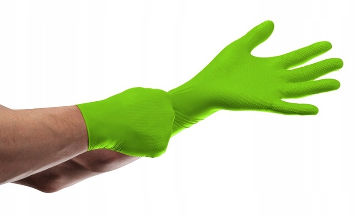 Rękawiczki MERCATOR GOGRIP OGRODNICZE green ZIELONE 50 szt. rozmiar XL