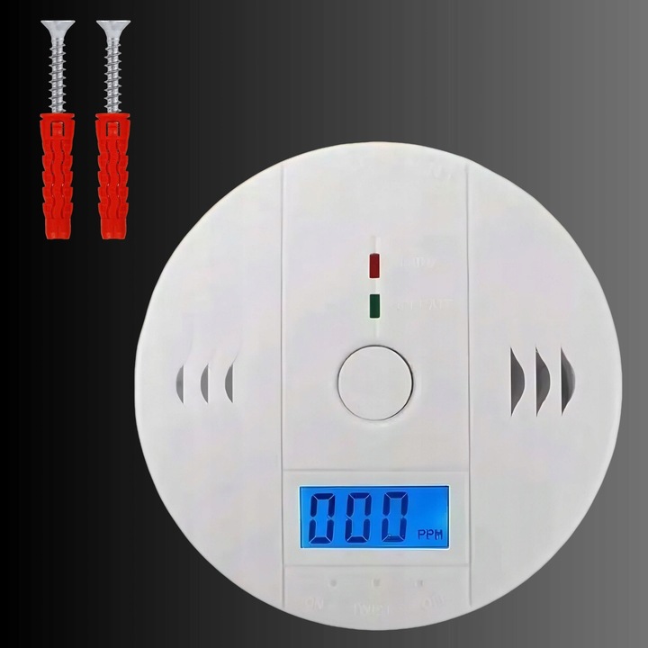 CZUJNIK CZADU TLENKU WĘGLA DETEKTOR CO BEZPRZEWODOWY WYKRYWACZ NA