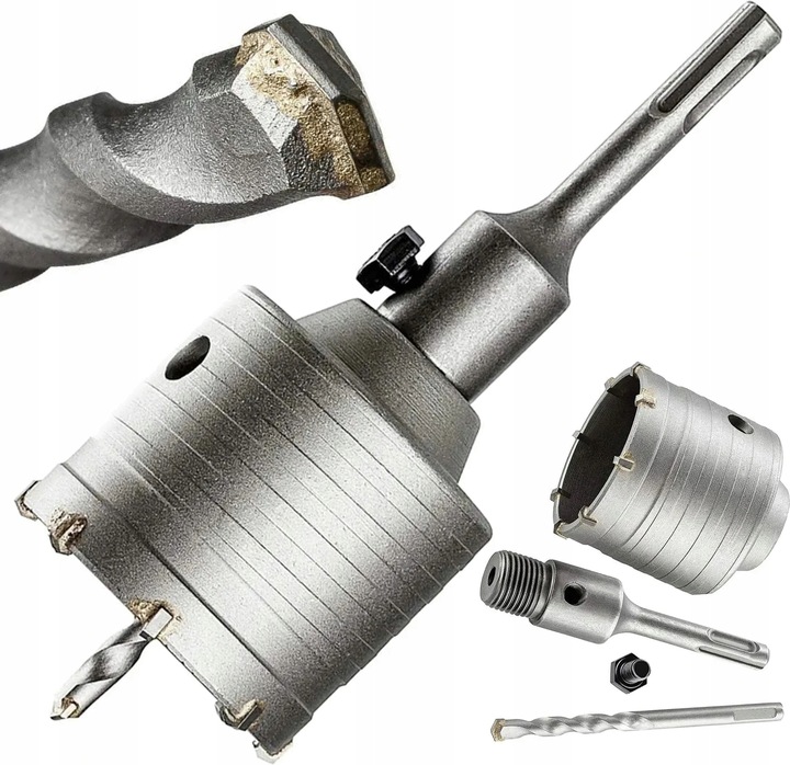 OTWORNICA KORONKA WIERTŁO DO BETONU FREZ DO PUSZEK SDS PLUS 80mm