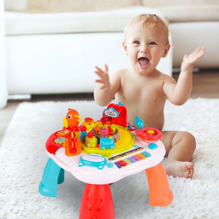 STOLIK EDUKACYJNY INTERAKTYWNY PIANINKO CIUCHCIA PIANINKO BĘBENEK PTASZEK