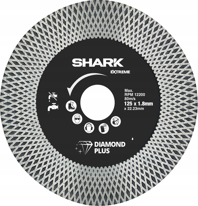 Tarcza diamentowa 125 do cięcia pod kątem 45 stopni gresu SHARK
