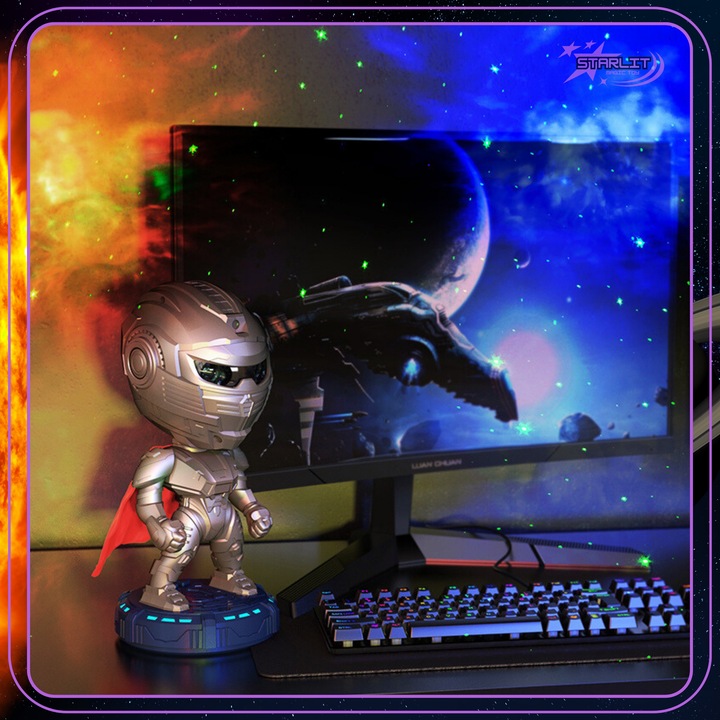 Projektor Gwiazd z Głośnikiem Bluetooth Lampka + 8 Dźwięków Relaksuje 4w1