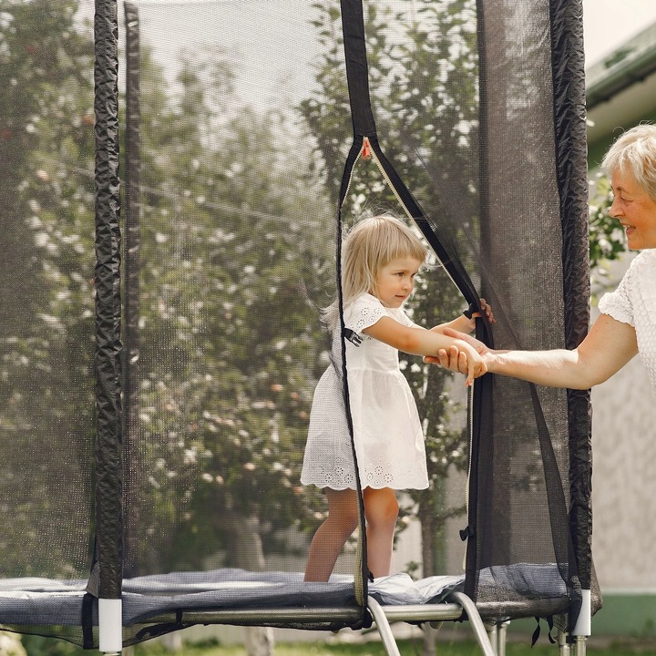 SIATKA DO TRAMPOLINY 10FT 300/305/312 cm ZEWNĘTRZNA MOCNA NA 6 SŁUPKÓW NÓG