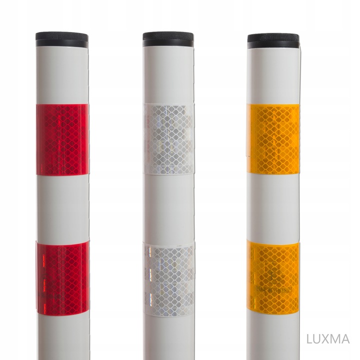 Słupki parkingowe drogowe odblaskowe z podstawą słupek odblask 3M